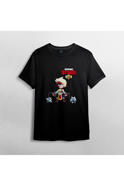 Pixxa Brawl Stars Lumi 100% Cotton Crew Neck T-Shirt Model 2