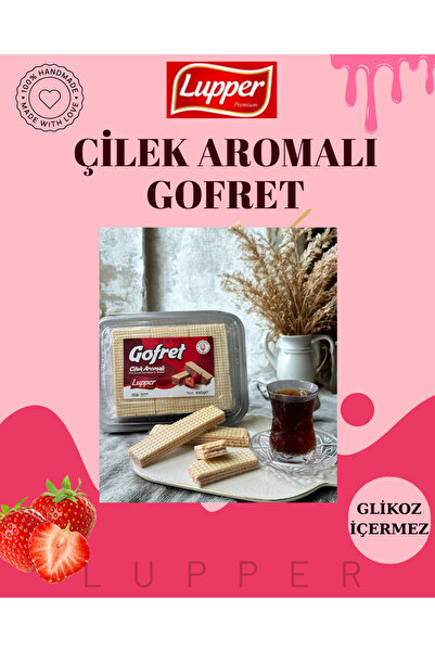 LUPPER Çilek Aromalı Gofret 450 gr (Glikossuz)