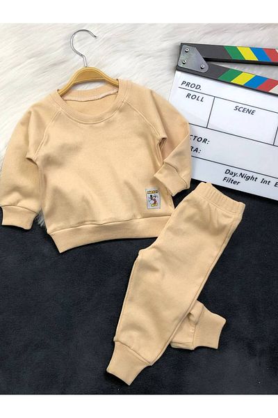 KGN GİYİM Baby Girl Bottom Top Tracksuit Set