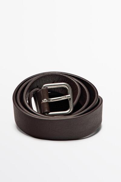 Massimo Dutti Kare tokalı napa deri kemer