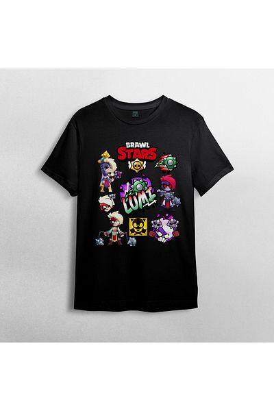 Pixxa Brawl Stars Lumi 100% Cotton Crew Neck T-Shirt Model 1