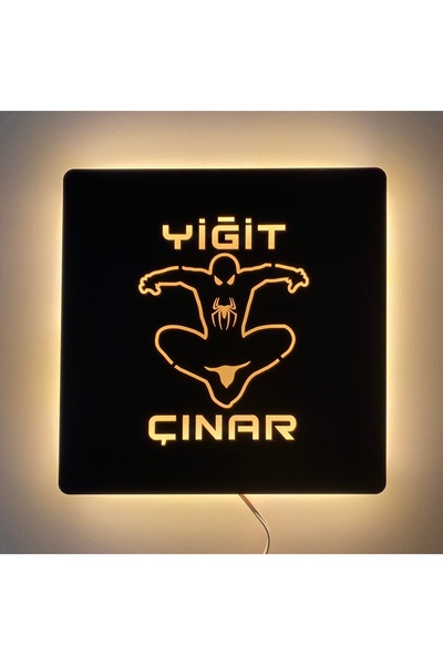 ÖZFA NEON Örümcek Adam LED'li Işıklı Dekoratif Hediyelik Tablo | Bebek & Çocu...