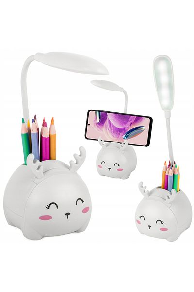 zola Desk lamp with phone and pen holder, LED, plastic, USB charging, 27 x 8 x 9 cm