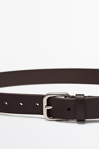 Massimo Dutti Kare tokalı napa deri kemer