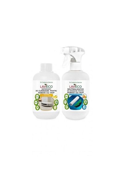 LAVECO Detergent pentru aspirator robot cu Mop Universal compatibil cu orice Robot cu Mop - Bio (100% natur