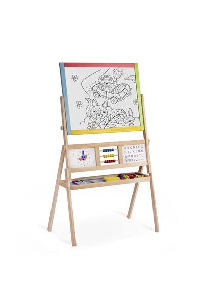 Ricokids Set tabla multifunctionala , pliabil, numaratoare, ceas, alfabet, include un set de marker, numer...