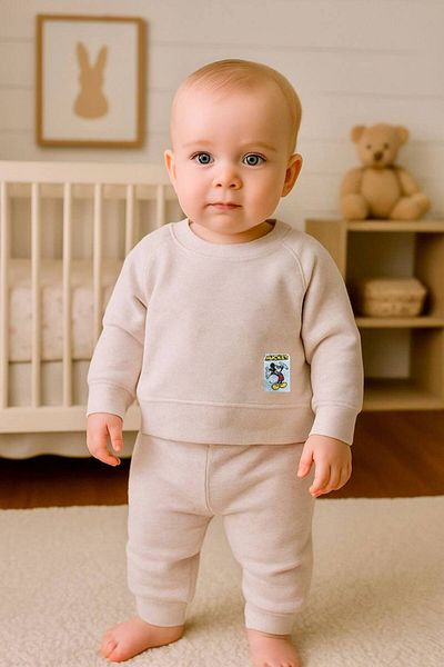 KGN GİYİM Baby Girl Bottom Top Tracksuit Set