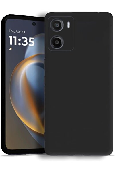 bestcase Carcasă subțire din silicon pentru Motorola Moto E15, neagră mată