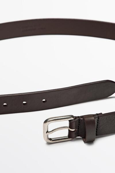 Massimo Dutti Kare tokalı napa deri kemer