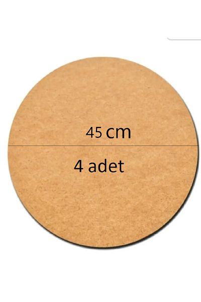 Rapithwin 4 bucăți 45 cm diametru 3 mm (2,7 mm) bază de plăci circulare MDF brut
