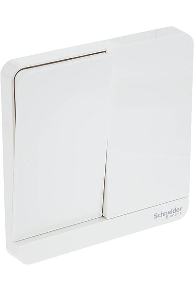 Schneider Electric E8332L2_WE AvatarOn White - مفتاح لوحة ثنائي الاتجاه 2 عصابة - 16AX - أبيض