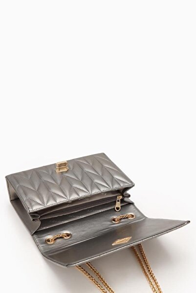 Levidor 930075 Çanta Platin Kadın Omuz Çantası