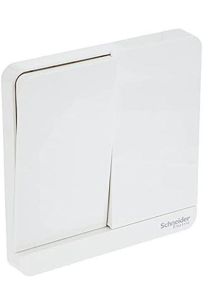 Schneider Electric E8332L2_WE AvatarOn White - مفتاح لوحة ثنائي الاتجاه 2 عصابة - 16AX - أبيض