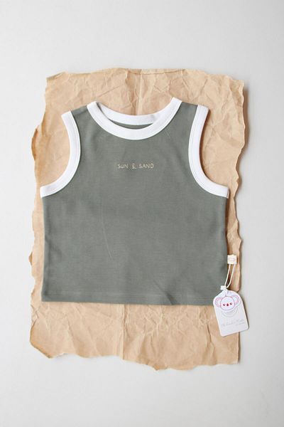 Oh La La Koala For Little Ones Tricou cu dungi brodate kaki
