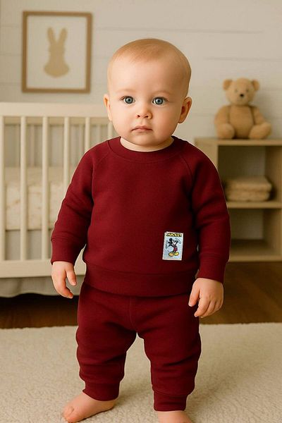KGN GİYİM Baby Girl Bottom Top Tracksuit Set