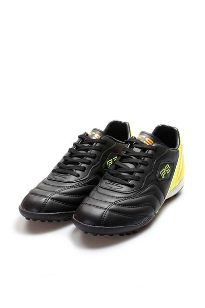 Ayakkabıhane Black Phosphor Yellow Men's Astroturf Field Shoes Ah1E61824112113
