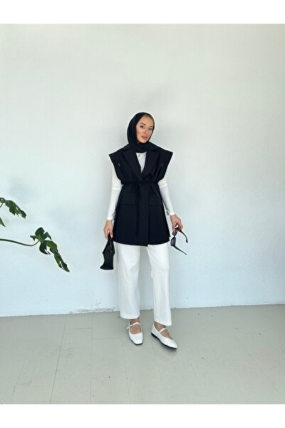 HK Style Kadın Omzu Kuşaklı Yelek