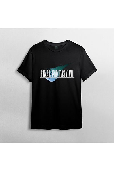 Pixxa Final Fantasy Vii Ff7 100% Cotton Crew Neck T-Shirt Model 3