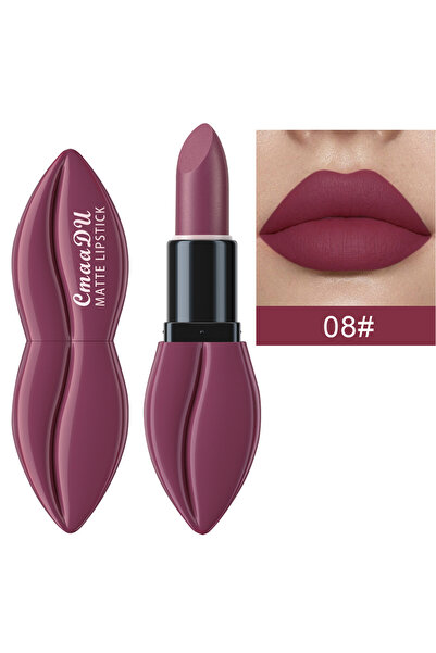 cmaadu أحمر شفاه مطفي، مقاوم للماء، يدوم طويلاً، مرطب، مخملي، غني بالصبغة، لل...