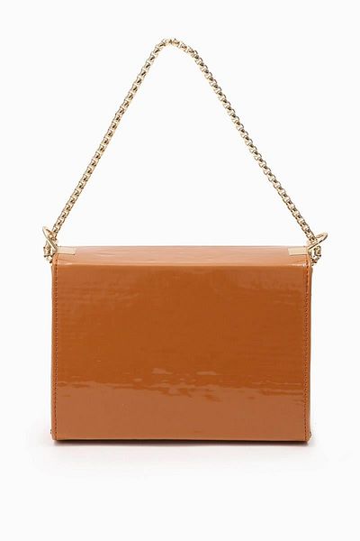 Levidor Tan Patent Leather Women's Shoulder Bag 930106
