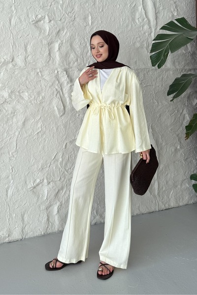 Rimel Moda Benan Stone Suit Yellow