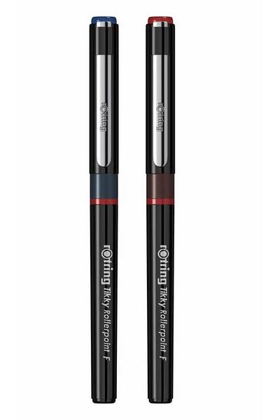 Rotring Tikky roller set, blue, red