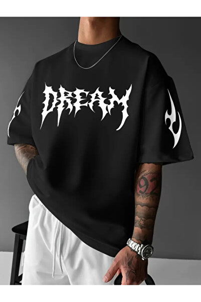 haha Dream Printed Black T-Shirt for Men