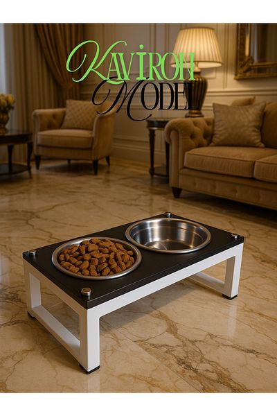 Okay Healthy Eating Stand for Cats and Dogs, Stainless Steel Stylish Design and Non-Slip Feet