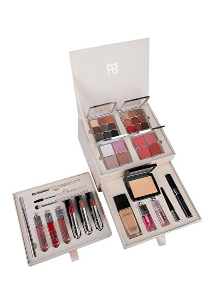 real beauty مجموعة مكياج فاخرة تحتوي على 19 قطعة