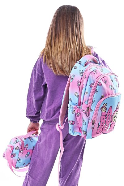 ZUZUNGA Labubu İle Okula Dönüş Seti ( Sırt Çantası - Beslenme Çantası - Kalemlik )
