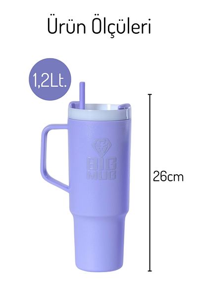 Nandy Home Large Size Water Bottle with Handle and Straw 1200ml.