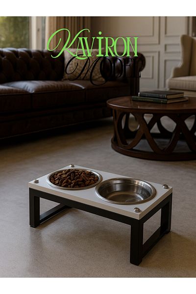 Okay Healthy Eating Stand for Cats and Dogs, Stainless Steel Stylish Design and Non-Slip Feet