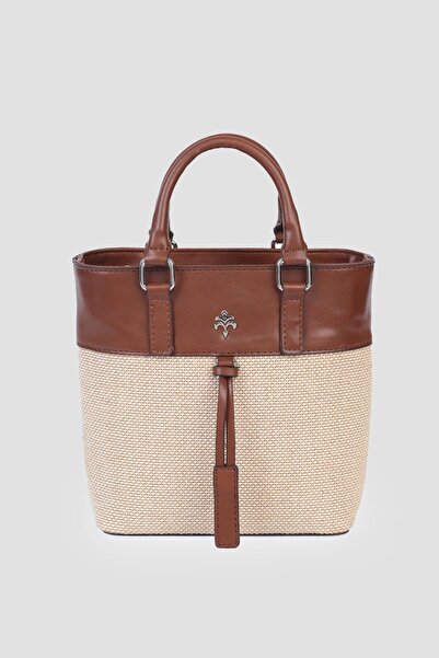 AYK'S Geantă de umăr pentru femei, bronzată, IM577