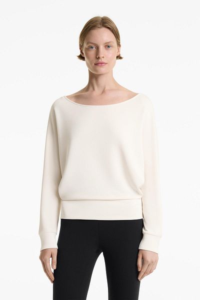 Oysho Round neck sweatshirt with soft-touch modal