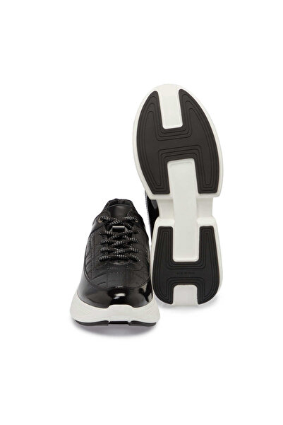Tergan Siyah Deri-Tekstil Erkek Sneaker - E24S1AY57060-K0N