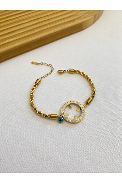 Çelik Çeyrek ve Gram Altın Takıla Bilen Bileklik