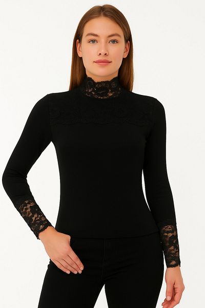 chulfa Women's Lace Long Sleeve Body Sleeve Lace Detail