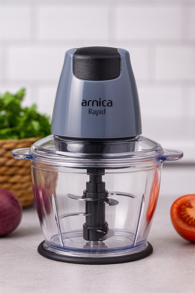 Arnica Rapidplus Mini Chopper Gh21135 500W – 4 Blades Stainless Steel, Durable Transparent Bowl