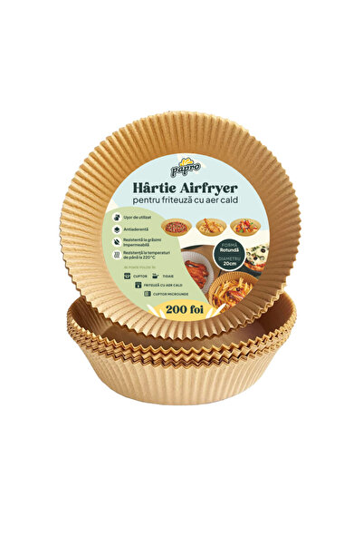 PAPRO Set of 200 sheets of paper for Air Fryer/oven/microwave, 16x16x4.5, BPA...