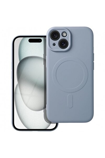 Stef's Cat Carcasă MagSafe pentru Apple iPhone 15, silicon Mag, albastră