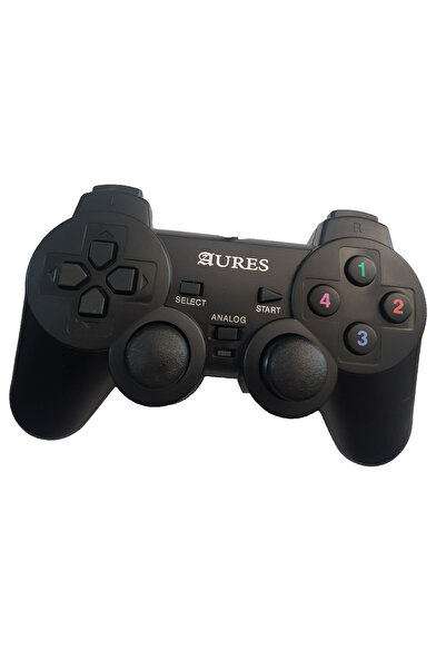 OEM Gamepad, Aures, USB 2.0, PC/Laptop, Negru