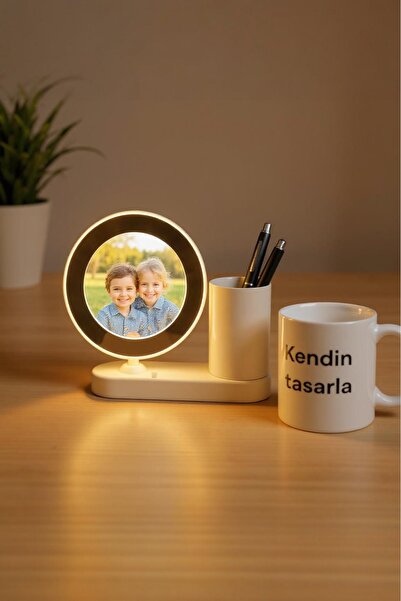 Genel Markalar Kişiye Özel Kupa (Kalemlikli Yuvarlak Sihirli Ayna - 17x20cm) ...