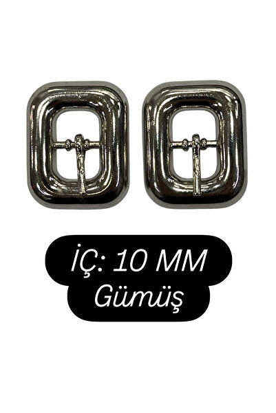 İsmet toka 10 MM -4053 Ayakkabı Metal Tokası Gümüş -Metal Aksesuar