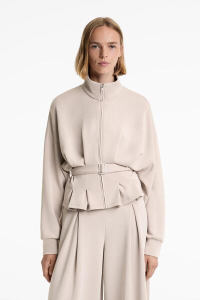 Oysho Belted jacket with soft-touch modal