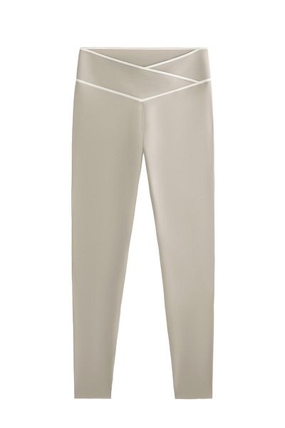 Oysho Perfect-adapt crossover V-cut waist 65cm ankle-length leggings