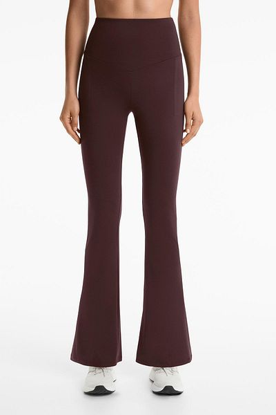 Oysho Comfortlux super high rise flare trousers with pockets
