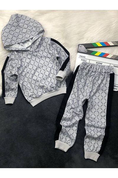 KGN GİYİM Boy's 2 Threads Unsharped Bottom Top Set