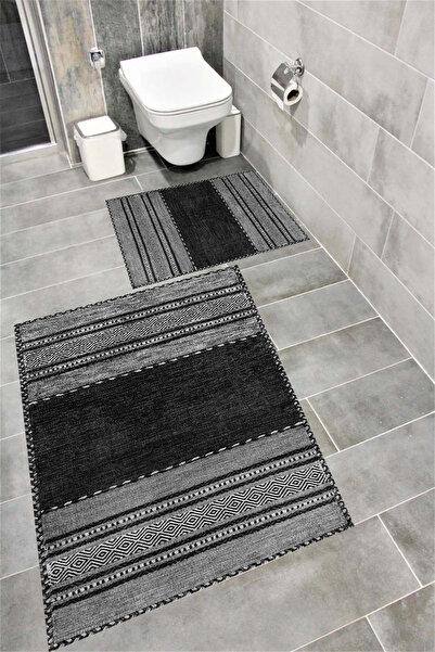 Bordo Halı Неплъзгаща се основа, водоустойчива, с цифров печат, комплект баня...