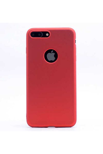 HTstore iPhone Compatible 8 Plus Case Zore Premier Silicone Cover-Red