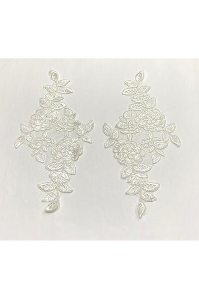 karantuhafiye Guipure Applique / 2-Piece Guipure Applique / White Color